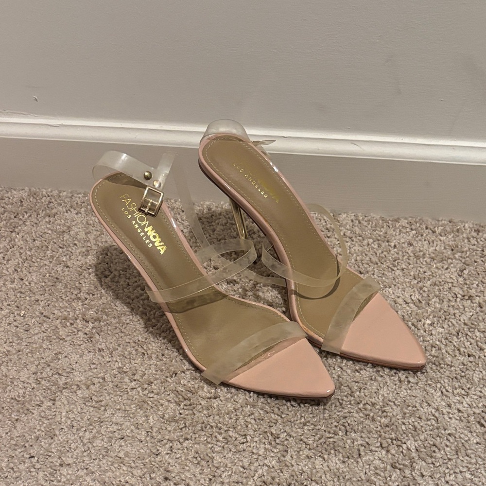 Fashion Nova Blush and Cream Heels